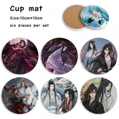 2 Styles 6PCS/SET Mo Dao Zu Shi Cartoon Ceramics Cup Mat Anime Coaster