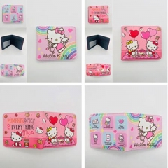 2 Styles Hello Kitty Cartoon Coin Purse Short Anime Short Wallet