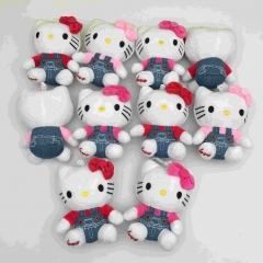 10PCS/SET 13CM Hello Kitty Anime Plush Toy Pendent