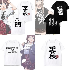 3 Styles Girls Band Cry Cartoon Character Anime Cotton T Shirt