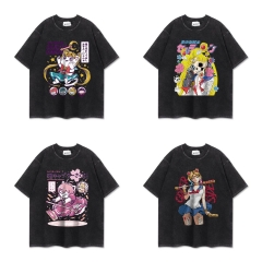 5 Styles Pretty Soldier Sailor Moon Cartoon Character Anime Cotton T Shirt