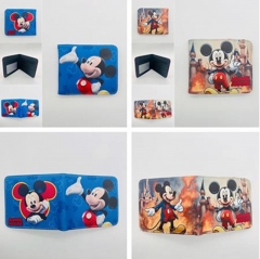 2 Styles Mickey Mouse Cartoon Coin Purse Short Anime Short Wallet