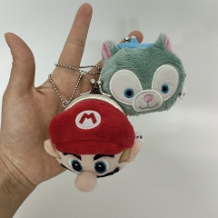 2 Styles 7cm Super Mario Bro Cartoon Anime Plush Bag