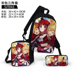 Oshi No Ko Cosplay Anime Backpack+Shoulder Bag+Pencil Bag(set)