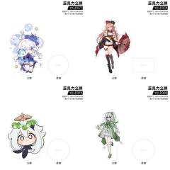 5 Styles Genshin Impact Acrylic Cartoon Anime Standing Plates