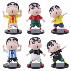 6PCS/SET 9-11CM Crayon Shin-chan Anime PVC Figure