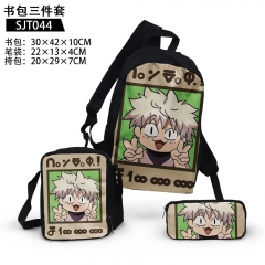 HUNTER×HUNTER Cosplay Anime Backpack+Shoulder Bag+Pencil Bag(set)