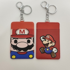 11*7CM 2 Styles Super Mario Bro PU Material For ID Card Anime Card Bag Holder