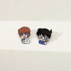 2 Styles Detective Conan Cartoon Alloy Pin Anime Brooch