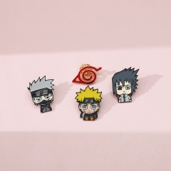 4 Styles Naruto Cartoon Alloy Pin Anime Brooch