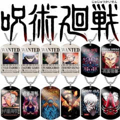 12 Styles Jujutsu Kaisen Stainless Steel Dog Tag Anime Necklace