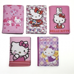 4 Styles Hello Kitty Cartoon Pattern Anime Passport Cover Bag