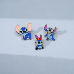 3 Styles Lilo & Stitch Cartoon Alloy Pin Anime Brooch