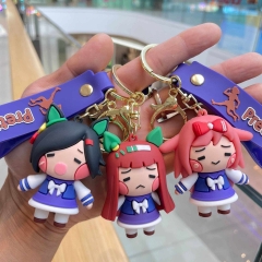 4 Styles Uma Musume Pretty Derby Cartoon PVC Anime Figures Keychain