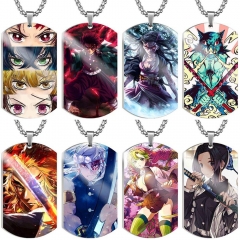 33 Styles Demon Slayer: Kimetsu no Yaiba Stainless Steel Dog Tag Anime Necklace