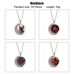 6 Styles Deadpool Cartoon Double-Sided Rotation Alloy Anime Necklace