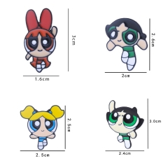 6 Styles The Powerpuff Girls Cartoon Alloy Pin Anime Brooch