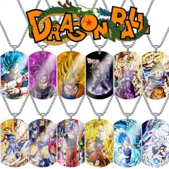 12 Styles Dragon Ball Z Stainless Steel Dog Tag Anime Necklace