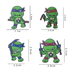 4 Styles Teenage Mutant Ninja Turtles Cartoon Alloy Pin Anime Brooch