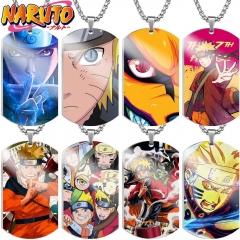 8 Styles Naruto Stainless Steel Dog Tag Anime Necklace