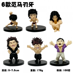 6PCS/SET Baki Hanma Cartoon Anime PVC Figure