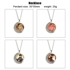 34 Styles Genshin Impact Cartoon Double-Sided Rotation Alloy Anime Necklace