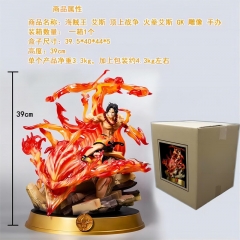 39CM GK One Piece Fireball Portgas D Ace PVC Anime Figure