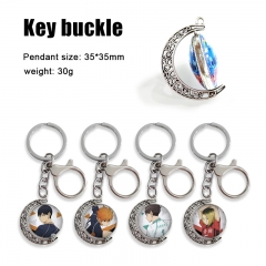 15 Styles Haikyuu Cartoon Double-Sided Rotation Alloy Anime Keychain