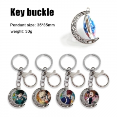 18 Styles My Hero Academia Cartoon Double-Sided Rotation Alloy Anime Keychain