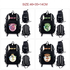 20 Styles Inside Out Cartoon Anime Canvas Backpack Bag With Data Line Connector