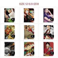 24 Styles One Piece Cartoon PU Pattern Purse Anime Wallet