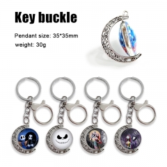 14 Styles The Nightmare Before Christmas Cartoon Double-Sided Rotation Alloy Anime Keychain