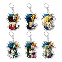 6 Styles Saint Seiya Cartoon Acrylic Anime Keychain