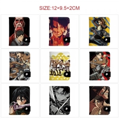 12 Styles Attack on Titan/Shingeki No Kyojin Cartoon PU Pattern Purse Anime Wallet