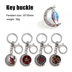 6 Styles Deadpool Cartoon Double-Sided Rotation Alloy Anime Keychain