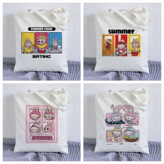 14 Styles Labubu Cartoon Anime Canvas Shopping Bag