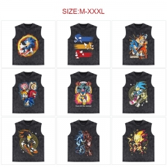 9 Styles Sonic the Hedgehog Cartoon Pattern Anime Vest T-shirt