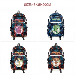 20 Styles Inside Out Cartoon Anime Canvas Backpack Bag With Data Line Connector