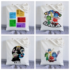 10 Styles Inside Out Cartoon Anime Canvas Shopping Bag