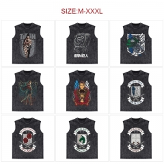 11 Styles Attack on Titan/Shingeki No Kyojin Cartoon Pattern Anime Vest T-shirt