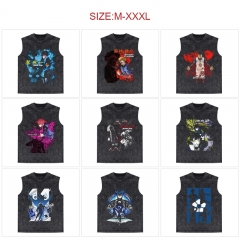 9 Styles Blue Lock Cartoon Pattern Anime Vest T-shirt