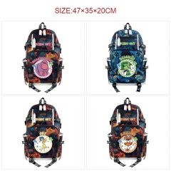 20 Styles Inside Out Cartoon Anime Canvas Backpack Bag With Data Line Connector