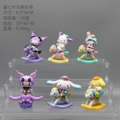 6PCS/SET Sanrio My Melody Kuromi Cartoon Anime PVC Figure