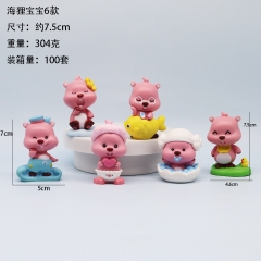 6PCS/SET 7.5cm Loopy Cartoon Anime PVC Figure