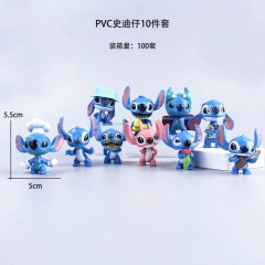 10PCS/SET Lilo & Stitch Cartoon Anime PVC Figure