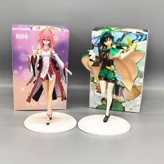 2 Styles Genshin Impact Yae Miko Cartoon Anime PVC Figure