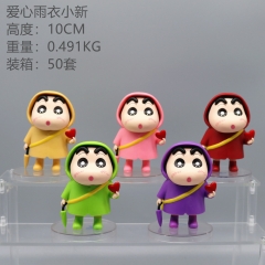 10cm 5PCS/SET Crayon Shin-chan Cartoon Anime PVC Figure