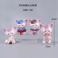 4PCS/SET Disney LinaBell Character Cartoon Anime PVC Figure