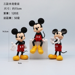 3PCS/SET Mickey Mouse Cartoon Anime PVC Figure