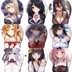 24 Styles The Cartoon 3D Breast Sexy Anime Mouse Pad Silicone Wrist